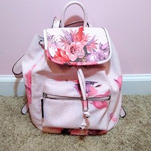 Guess Pink Floral Purse Backpack